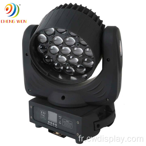 19x15w led zoom lavage de la tête en mouvement de la tête de tête